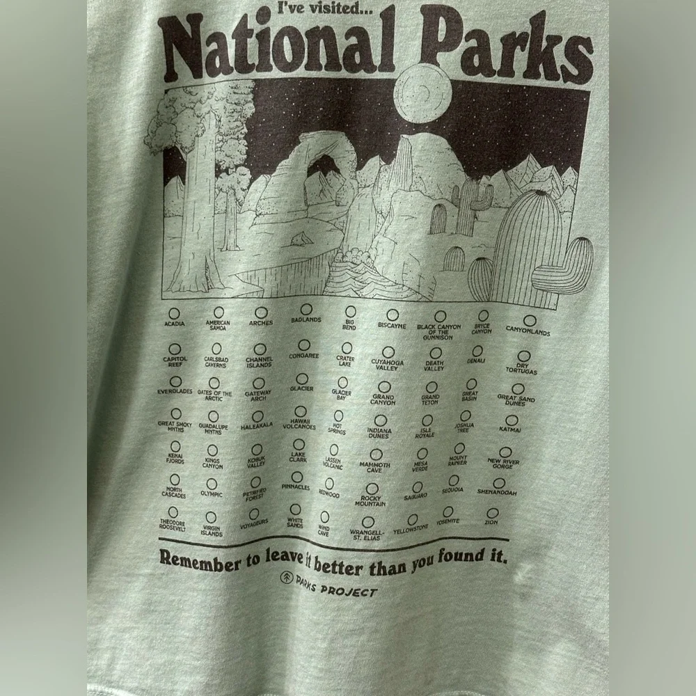 💫Parks Project Women’s National Parks Fill In Boxy Tee, XS, Gently Worn! - Picture 6 of 8